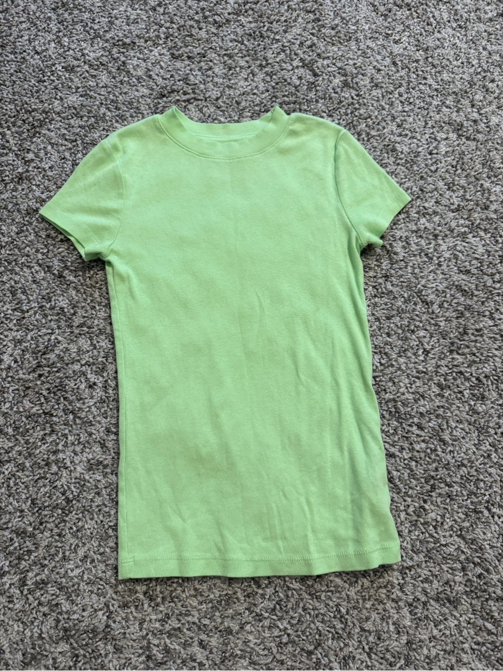 Mint Green Crewneck Short Sleeve Top